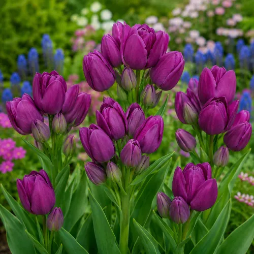 Tulipán Purple Bouquet – fialový viackvetý