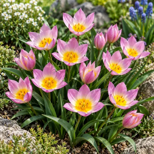 Tulipán Saxatilis – ružový botanický