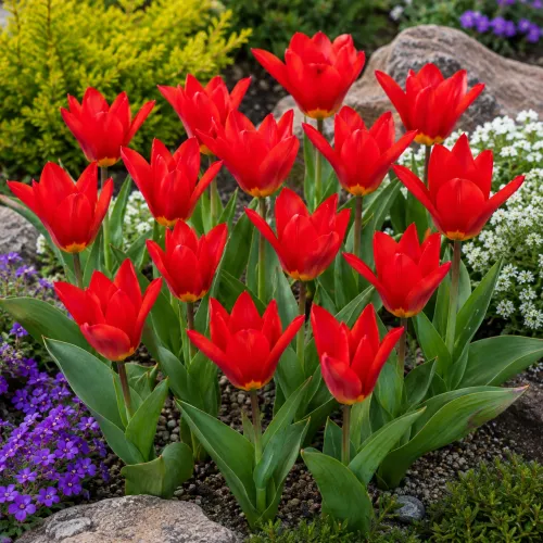 Tulipán Scarlet Baby – červený Kaufmanniana