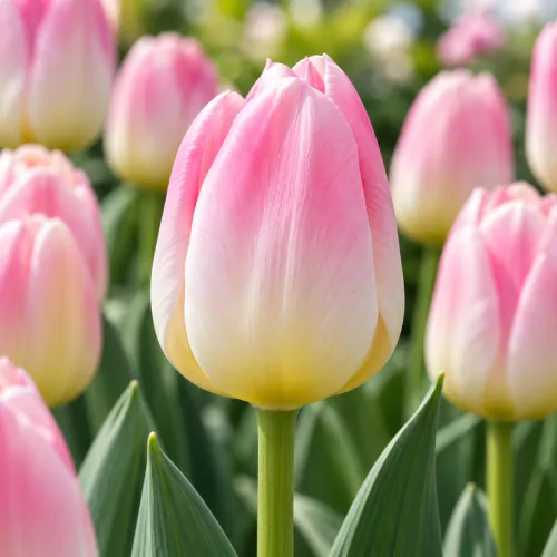 Tulipán X-Factor – ružovo-biely triumph